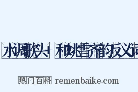 水调歌头+和姚雪齐韵反义词是什么意思的图片